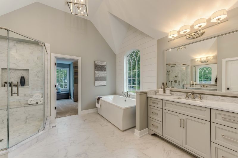 Bathroom with Statement Lighting